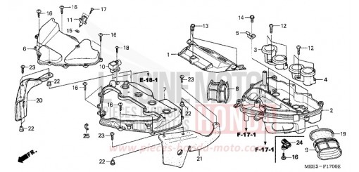 FILTRE A AIR CBR600RR4 de 2004